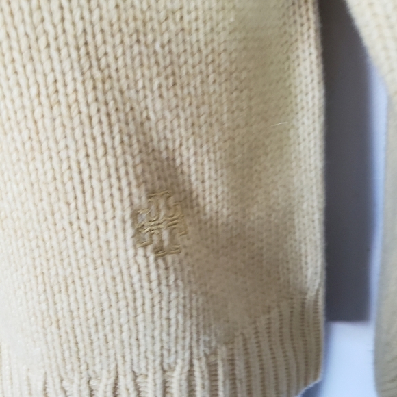 Tory Burch Sport NWT Women's XS 100% Merino Wool Fair Isle Sweater Jojoba Yellow - Picture 5 of 8